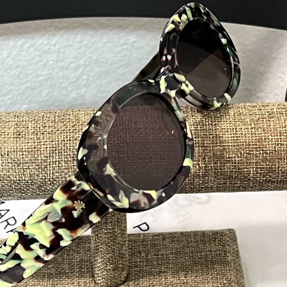 LELE SADOUGHI NIB AUTHENTIC MOSS TORTOISE OCEANSIDE OVAL SUNGLASSES